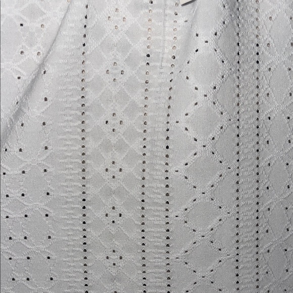 Notations White Eyelet Blouse with Button Detail - Picture 4 of 5